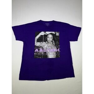 Aaliyah Graphic T Shirt Purple XL EG‎ Unisex Music Legend Tee